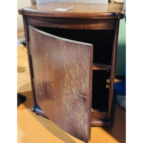 146 - Antique Table Top Cabinet with 2 Shelves