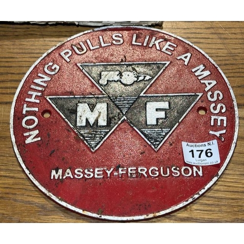 176 - Cast Massey-Ferguson Sign