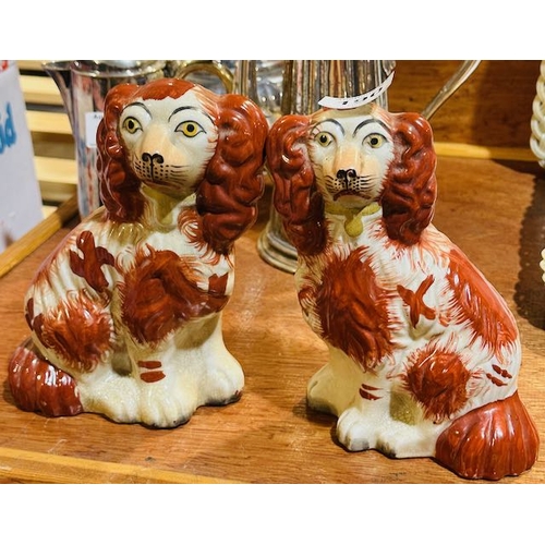 190 - Pair of Vintage Staffordshire Hearth Dogs