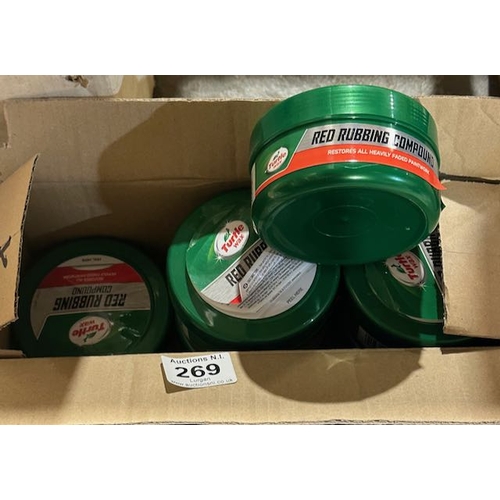 269 - 6 x 250g Turtle Wax Red Rubbing Compound