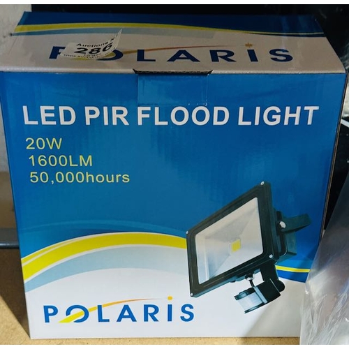 286 - Boxed Unused Polaris 20W LED PIR Flood Light