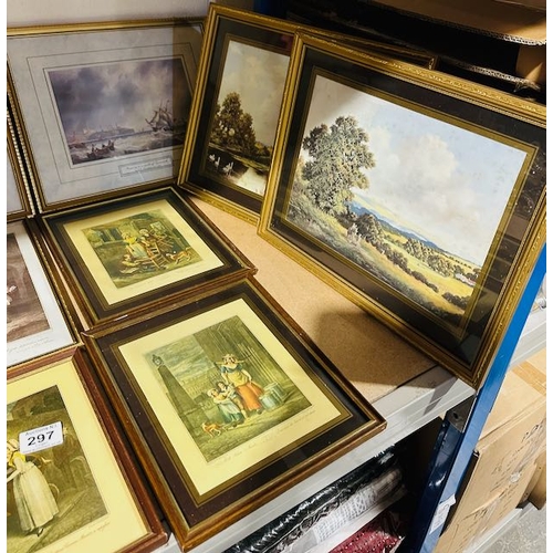 297 - Large Quantity Of Quality Framed Prints Incl 8 Cries Of London