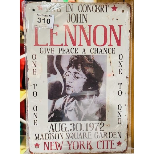 310 - Metal John Lennon Sign