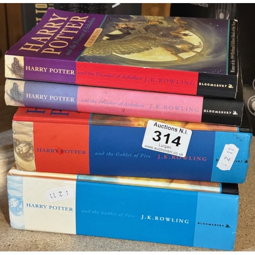 314 - 2 x Harry Potter And The Goblet of Fire Hard Back Books + Hardback & paperback Harry Potter And The ... 