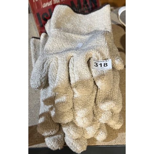 318 - 3 x Pairs Of Heavy Duty Gloves