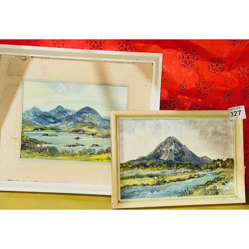 327 - Pair Of Framed E.L. Bryce Oils Paintings - Errigal Co. Donegal + Glencariff Co. Cork