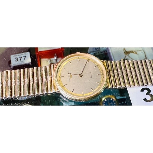 336 - Longines 1969 Watch on Silver Gold Plated Strap