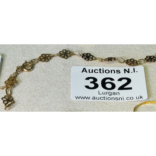 362 - Beautiful Linked 9ct Bracelet for Repair