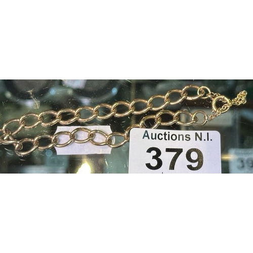 379 - Thick 9ct Curb Bracelet