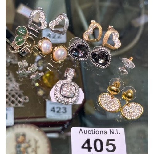 405 - Collection of Beautiful Dress Earrings + Pendant