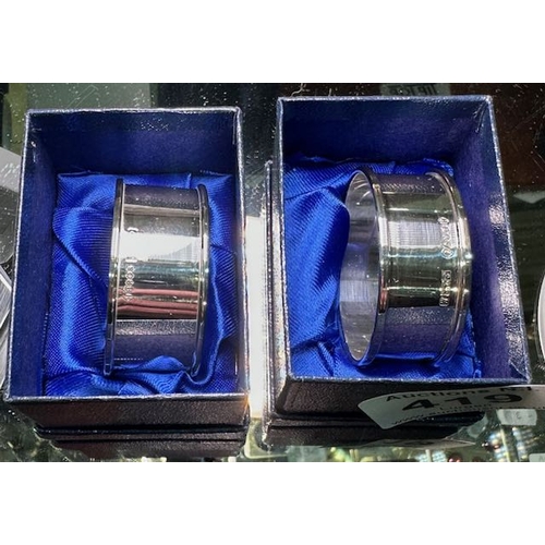 419 - Pair of Silver Napkin Rings