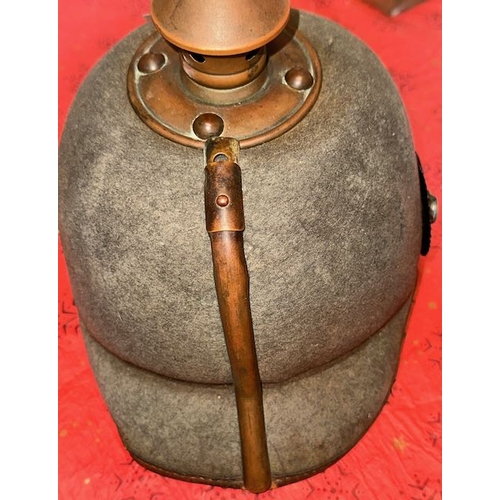 433 - WWI Bavarian Ersatz Felt Pickelhaube