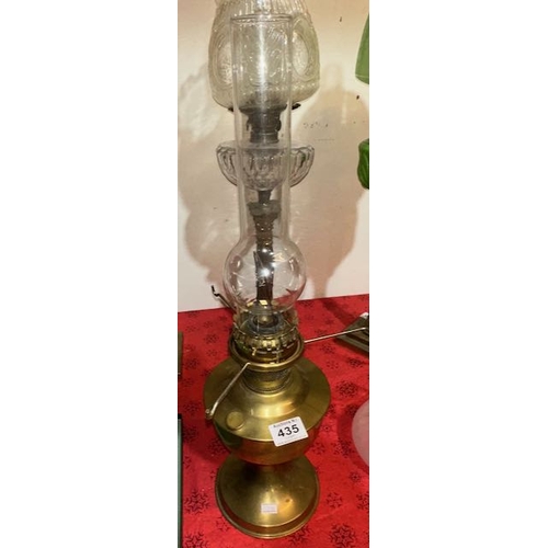 435 - Vintage Aladdin Brass Oil Lamp