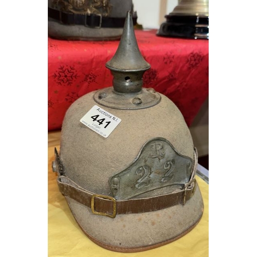 441 - WWI Ersatz Felt Pickelhaube - 22nd Regiment