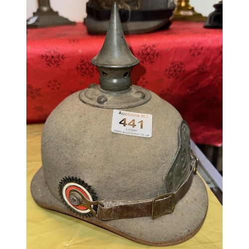 441 - WWI Ersatz Felt Pickelhaube - 22nd Regiment