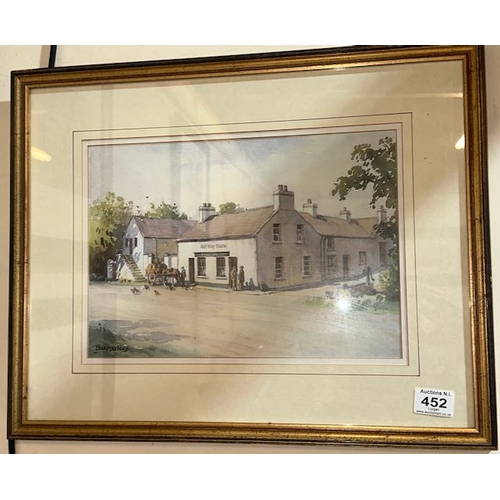 452 - Gilt Framed Frank Mc Kelvey Print - 'P Mallon Half-Way House'