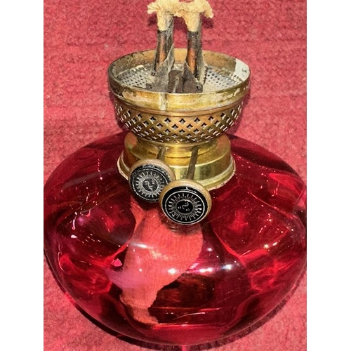 564 - Cranberry Glass Reservoir with Burner