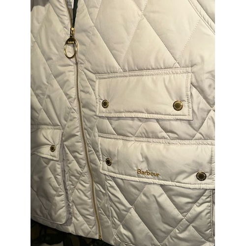 588 - Ladies Tagged Barbour Quilted jacket - Oatmeal Size 18 RRP £199