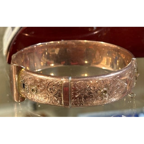 333 - 9ct Rose Gold Belt Bangle