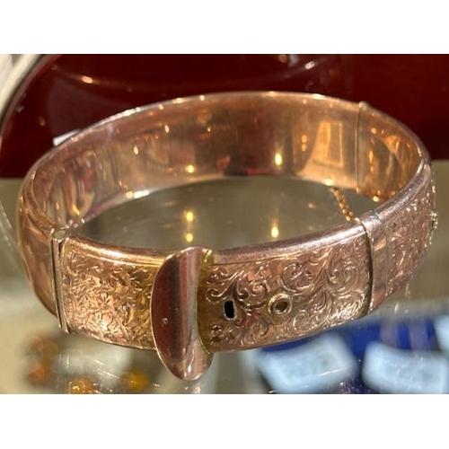 333 - 9ct Rose Gold Belt Bangle