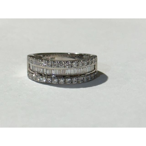 350 - Beautiful Diamond Baguette Band Stamped AM PD 950 - Purchased for £4000