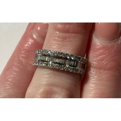 350 - Beautiful Diamond Baguette Band Stamped AM PD 950 - Purchased for £4000