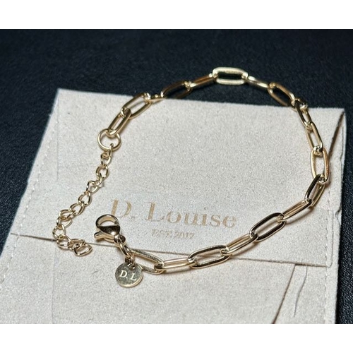 882 - D Louise Paperclip Bracelet - RRP £45 
Water, Heat & Sweat Resistant -  Stainless Steel with 14k gol... 