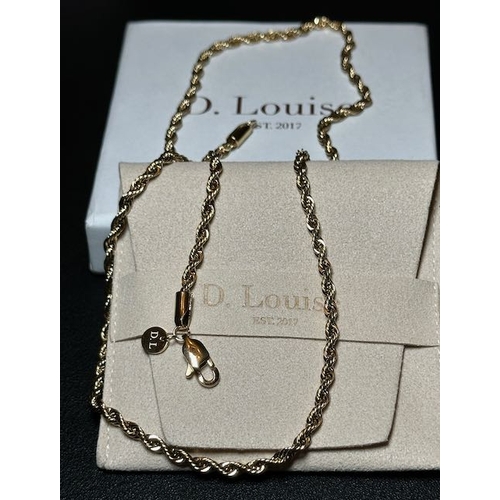 885 - D Louise Rope Necklace - RRP £50
Water, Heat & Sweat Resistant -  Stainless Steel with 14k gold PVD ... 