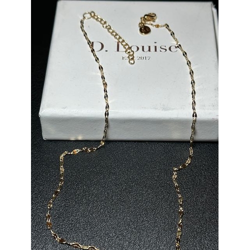 886 - D Louise Dainty Necklace - RRP £40
Water, Heat & Sweat Resistant -  Stainless Steel with 14k gold PV... 