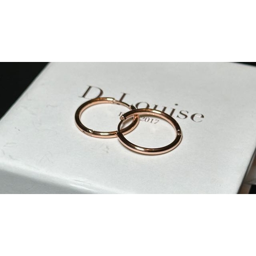 888 - D Louise Hoop Earrings - RRP £40
Water, Heat & Sweat Resistant -  Stainless Steel with 14k gold PVD ... 