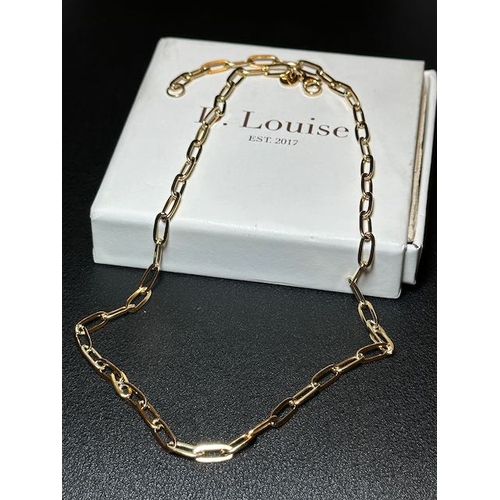 889 - D Louise Paperclip Necklace - RRP £55
Water, Heat & Sweat Resistant -  Stainless Steel with 14k gold... 