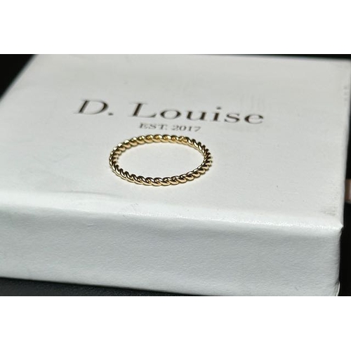 899 - D Louise Lisbon Ring - RRP £30
Water, Heat & Sweat Resistant -  Stainless Steel with 14k gold PVD co... 