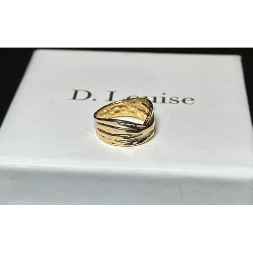 901 - D Louise Intertwined Textured Ring - RRP £45
Water, Heat & Sweat Resistant -  Stainless Steel with 1... 