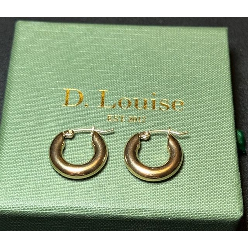 902 - D Louise Chubby Hoop Earrings - RRP £40
Water, Heat & Sweat Resistant -  Stainless Steel with 14k go... 