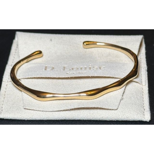 903 - D Louise Bamboo Bangle - RRP £60
Water, Heat & Sweat Resistant -  Stainless Steel with 14k gold PVD ... 