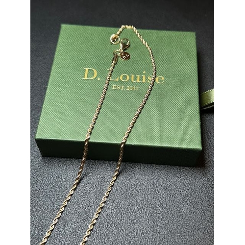 908 - D Louise Rope Necklace - RRP £50
Water, Heat & Sweat Resistant -  Stainless Steel with 14k gold PVD ... 