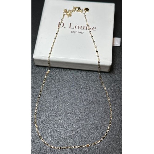 910 - D Louise Dainty Necklace - RRP £50
Water, Heat & Sweat Resistant -  Stainless Steel with 14k gold PV... 