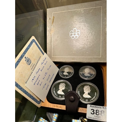 388 - 1976 Montreal Olympics Series Silver Proof Canadian Four-Coin Set