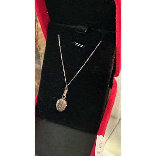 708 - Silver Necklace with Small Locket Pendant