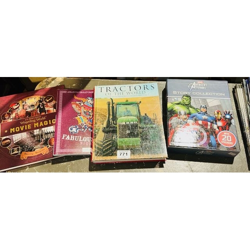 771 - Avengers Hardback Bookset + Tractors Of The World Hardback + Colouring Book + J.K. Rowlings Movie Ma... 