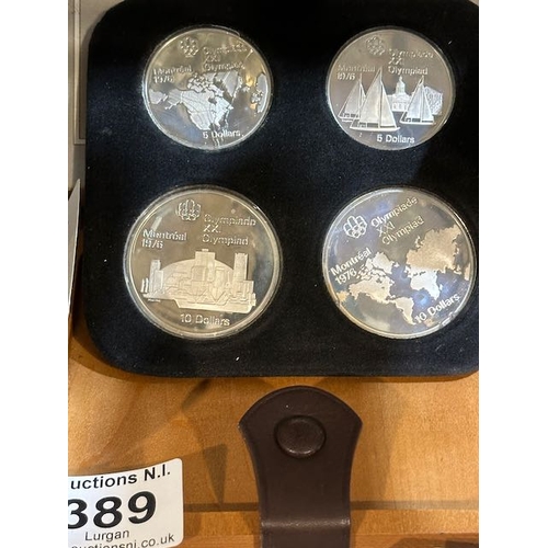 389 - 1976 Montreal Olympics Geographic Series Silver Proof Canadian Four-Coin Set