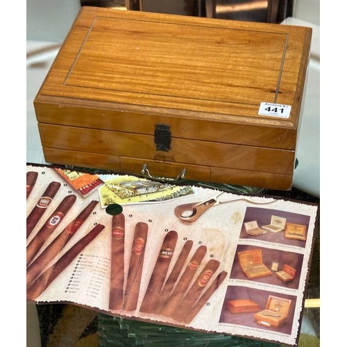 441 - Cigar Humidor Case Complete with Manila Tabacalera Corona Cigars + Others + Spongetray etc