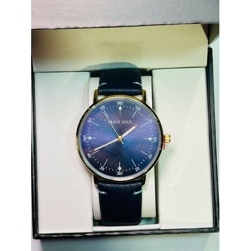 910 - Brave Soul Blue Face Watch