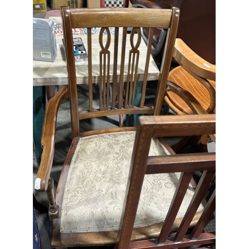 215 - 4 x Antique Chairs Incl Balloon Back And Edwardian Inlaid