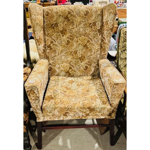 239 - Fabric Fireside Winged Armchair