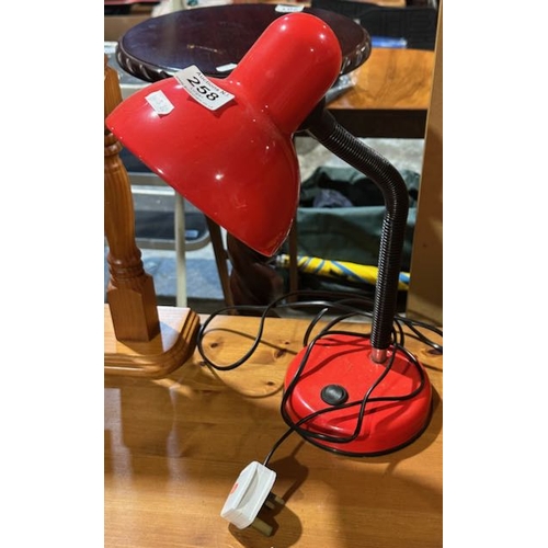 258 - Red Adjustable Desk Lamp