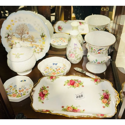 288 - Collectibles Incl Royal Albert Old Country Rose, Aynsley, Royal Doulton & Old Foley