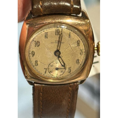 379 - Vintage PAL Gold Faced Watch - Inscription To Back Presented in 1948 - Face Believed 9ct