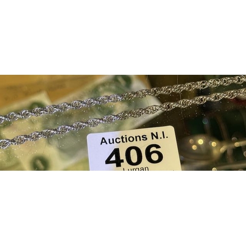 406 - Long Prince of Wales Necklace Clasp Marked Sterling