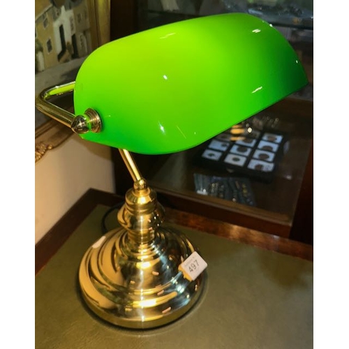 497 - Brass Based Bankers Lamp Working